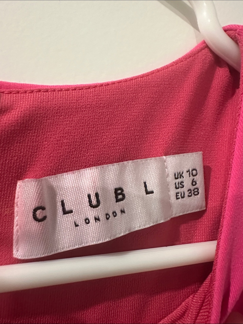 Club L London Hot Pink Feather-Trim Long Sleeve Midi Dress - Picture 7 of 9